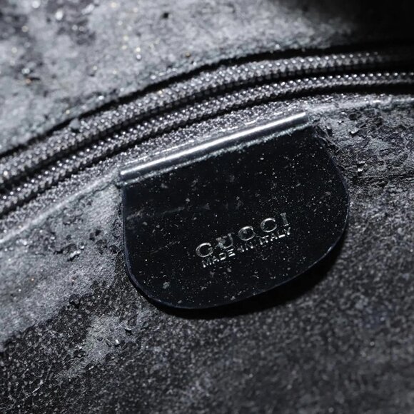 GUCCI Shoulder Bag Patent leather Black Silver Auth ep10410 - Picture 13 of 15